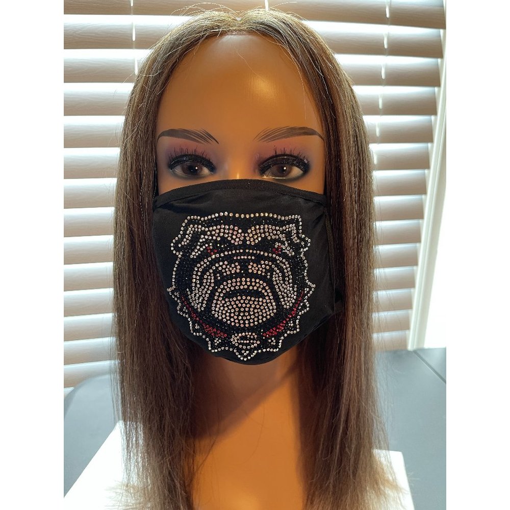 University of Georgia Bulldogs Bling Face Mask